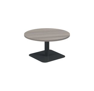 5 Star Forge Low Round Table 800mm Grey Oak/Black KF800170