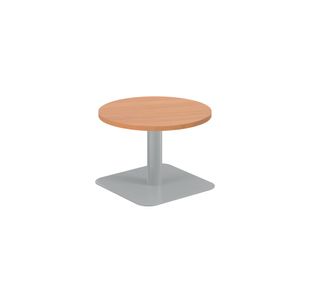 5 Star Forge Low Round Table 600mm Beech/Silver KF800173