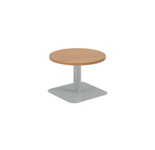 5 Star Forge Low Round Table 600mm Nova Oak/Silver KF800176