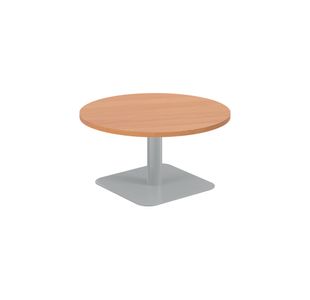 5 Star Forge Low Round Table 800mm Beech/Silver KF800179