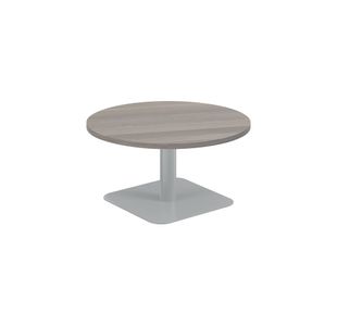5 Star Forge Low Round Table 800mm Grey Oak/Silver KF800181