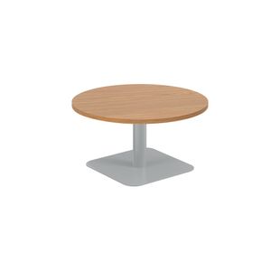 5 Star Forge Low Round Table 800mm Nova Oak/Silver KF800182
