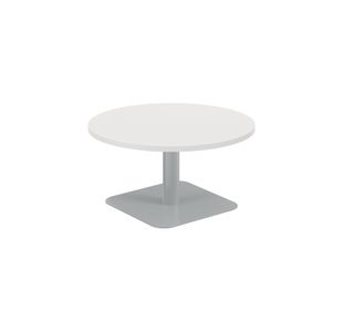 5 Star Forge Low Round Table 800mm White/Silver KF800183