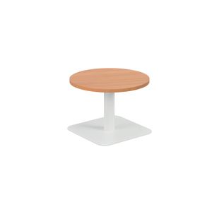 5 Star Forge Low Round Table 600mm Beech/White KF800184