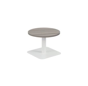 5 Star Forge Low Round Table 600mm Grey Oak/White KF800186