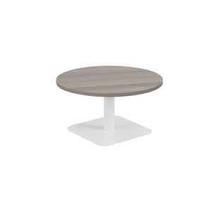 5 Star Forge Low Round Table 800mm Grey Oak/White KF800191