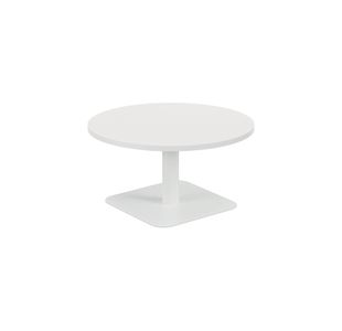 5 Star Forge Low Round Table 800mm White/White KF800193