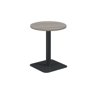 5 Star Forge Mid Round Table 600mm Grey Oak/Black KF800196