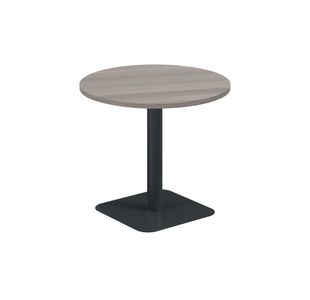 5 Star Forge Mid Round Table 800mm Grey Oak/Black KF800202