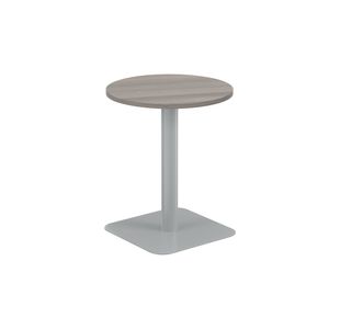 5 Star Forge Mid Round Table 600mm Grey Oak/Silver KF800207