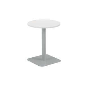 5 Star Forge Mid Round Table 600mm White/Silver KF800209