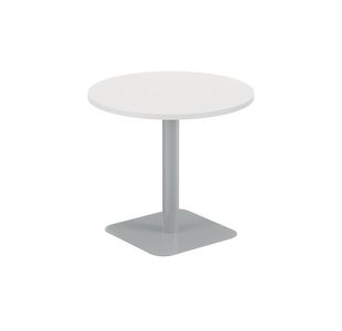 5 Star Forge Mid Round Table 800mm White/Silver KF800214