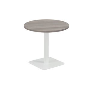 5 Star Forge Mid Round Table 800mm Grey Oak/White KF800222