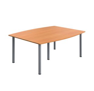 5 Star Modara Barrel Shaped Boardroom Table 1800x730mm Beech KF800239
