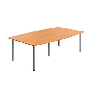5 Star Modara Barrel Shaped Boardroom Table 2400x730mm Beech KF800240