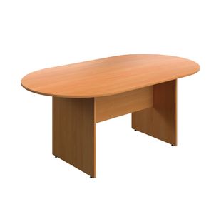 5 Star Modara Oval Wooden Boardroom Table 1800x730mm Beech KF800241