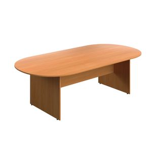 5 Star Modara Oval Wooden Boardroom Table 2400x730mm Beech KF800242