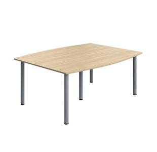 5 Star Modara Barrel Shaped Boardroom Table 1800x730mm Oak KF800262