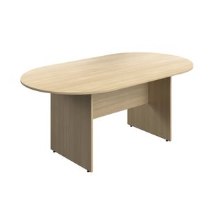 5 Star Modara Oval Wooden Boardroom Table 1800x730mm Oak KF800264