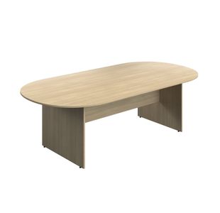 5 Star Modara Oval Wooden Boardroom Table 2400x730mm Oak KF800265