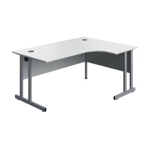 5 Star Modara TU RH Radial Desk 1600x1200x730mm White/Silver KF800278