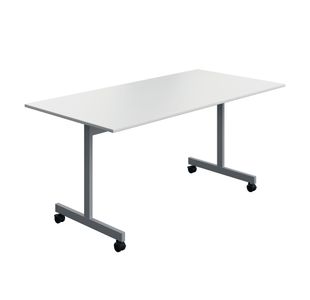 Serrion Tilting Rectangular Table 1600x800x730mm White/Silver KF800292