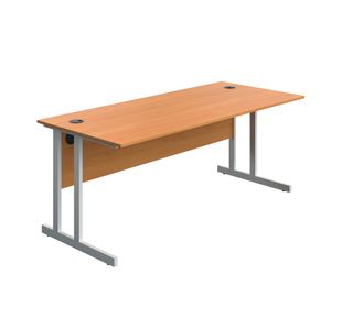 5 Star Modara Twin Upright Desk 1800x800x730mm Beech/White KF800301