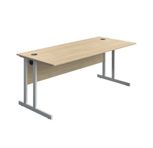 5 Star Modara Twin Upright Desk 1800x800x730mm Oak/White KF800307