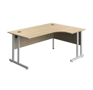 5 Star Modara TU RH Radial Desk 1600x1200x730mm Oak/White KF800309
