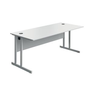 5 Star Modara Twin Upright Desk 1800x800x730mm White/White KF800313