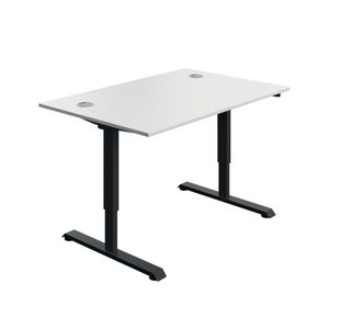 5 Star Modara SM Sit/Stand Height Adj Desk 1200x800 Wht/Blk KF800319