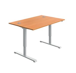 5 Star Modara SM Sit/Stand Height Adj Desk 1200x800 Bch/Wht KF800324
