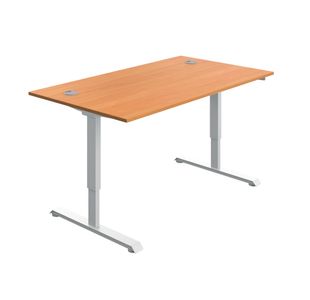 5 Star Modara SM Sit/Stand Height Adj Desk 1400x800 Bch/Wht KF800327
