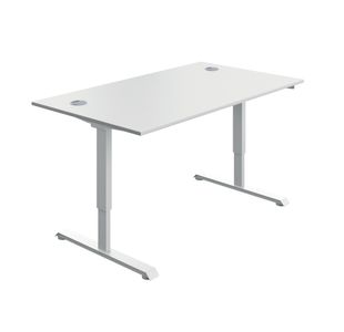 5 Star Modara SM Sit/Stand Height Adj Desk 1400x800 Wht KF800329