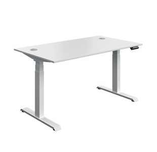 5 Star Modara DM Sit/Stand Height Adj Desk 1400x800 Wht KF800339