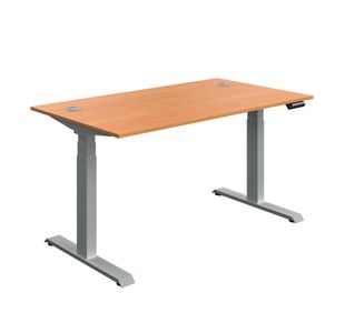 5 Star Modara DM Sit/Stand Height Adj Desk 1400x800 Bch/Slv KF800340