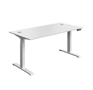 5 Star Modara DM Sit/Stand Height Adj Desk 1600x800 Wht KF800346