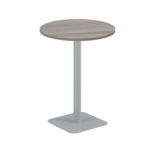 5 Star Forge High Round Table 800mm Grey Oak/Silver KF800360