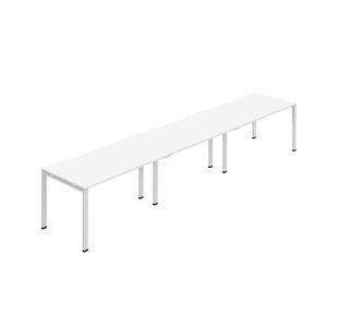 Jemini Three Person Bench Desk 1200x800mm White Set of 3 KF800398
