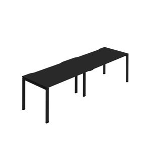 Jemini Two Person Bench Desk 1200x800mm Black (Set of 2) KF800436