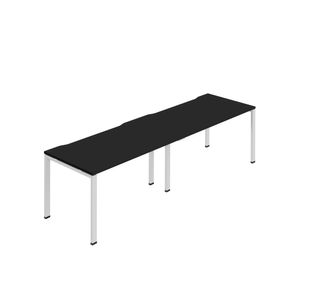 Jemini Two Person Bench Desk 1600x800mm Black/White (Set of 2) KF800471