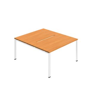 Jemini Two Person Back-to-Back Bench Desk Beech/White KF800584