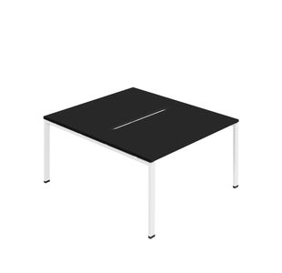 Jemini Two Person Back-to-Back Bench Desk Black/White KF800588