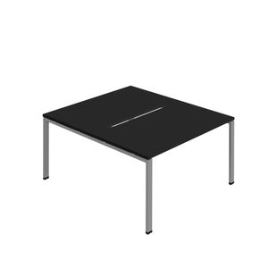 Jemini Two Person Back-to-Back Bench Desk Black/Silver KF800603