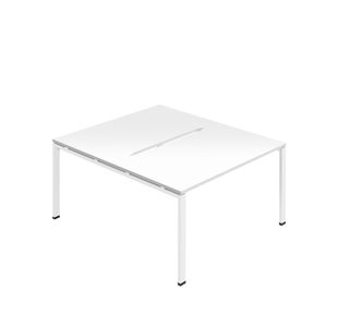 Jemini Two Person Back-to-Back Bench Desk White/White KF800615