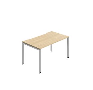 Jemini One Person Bench Desk 1200x800mm Nova Oak/Silver KF800642