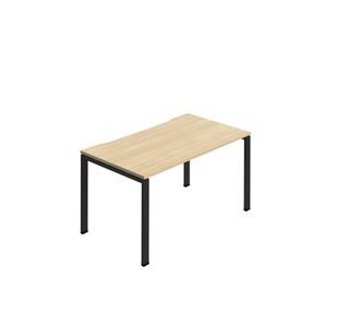 Jemini One Person Bench Desk 1400x800mm Nova Oak/Black KF800658