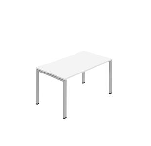 Jemini One Person Bench Desk 1400x800mm White/Silver KF800663