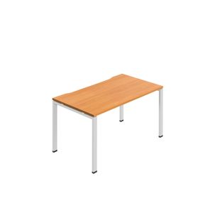 Jemini One Person Bench Desk 1600x800mm Beech/White KF800667
