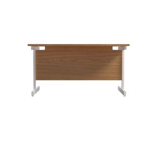 Jemini Single Rectangular Desk 1200x800x730mm Nova Oak/White KF801083